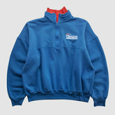 New England Patriots Dodger 90s 1/4 Zip Sweatshirt Blue Vintage - Fanatics