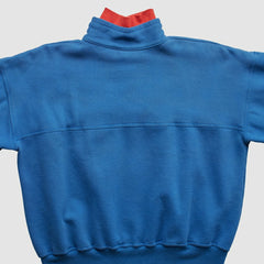 New England Patriots Dodger 90s 1/4 Zip Sweatshirt Blue Vintage - Fanatics