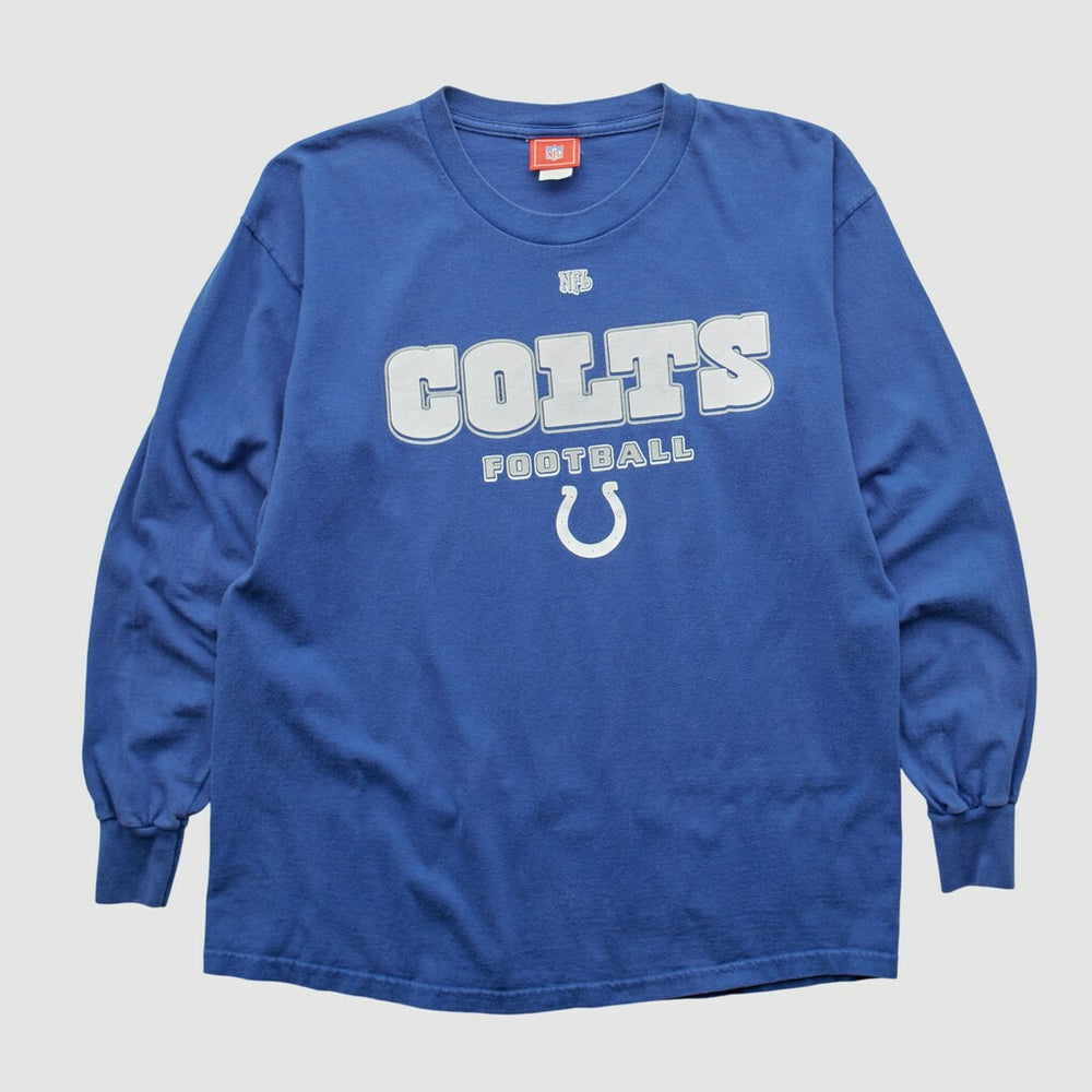 Indianapolis Colts NFL 2000s Long Sleeve T-shirt Blue Vintage - Fanatics