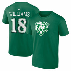 Caleb Williams Chicago Bears St. Patrick's Day Icon Name & Number T-Shirt Green - NFL