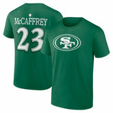 Christian McCaffrey San Francisco 49ers St. Patrick's Day Icon Name & Number T-Shirt Green - NFL
