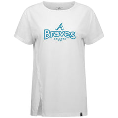 Atlanta Braves Levelwear Women's Blue Haven Influx Cornerstone T-Shirt Clearance