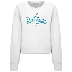 Atlanta Braves Levelwear Women's Judd Cornerstone Cropped Sweatshirt Clearance