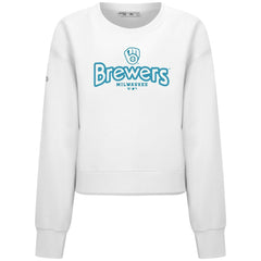 Milwaukee Brewers Levelwear Women's Judd Cornerstone Cropped Sweatshirt On Sale