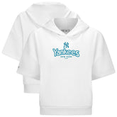 New York Yankees Levelwear Women's Amber Short Sleeve Cornerstone Hoodie Clearance