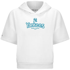 New York Yankees Levelwear Women's Amber Short Sleeve Cornerstone Hoodie Clearance