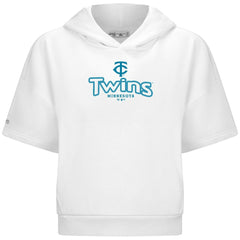 Minnesota Twins Levelwear Women's Amber Short Sleeve Cornerstone Hoodie Lifestyle