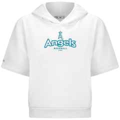 Los Angeles Angels Levelwear Women's Amber Short Sleeve Cornerstone Hoodie On Sale
