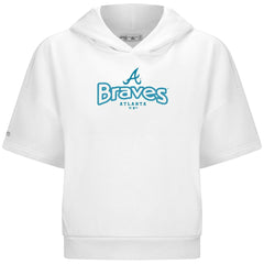 Atlanta Braves Levelwear Women's Amber Short Sleeve Cornerstone Hoodie for sale
