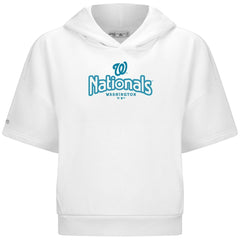 Washington Nationals Levelwear Women's Amber Short Sleeve Cornerstone Hoodie Lifestyle