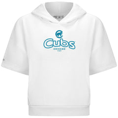 Chicago Cubs Levelwear Women's Amber Short Sleeve Cornerstone Hoodie Sale