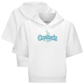St. Louis Cardinals Levelwear Women's Amber Short Sleeve Cornerstone Hoodie Clearance