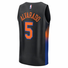 Fanatics - Jose Alvarado New York Knicks Fast Break Replica Jersey - Black - Statement Edition