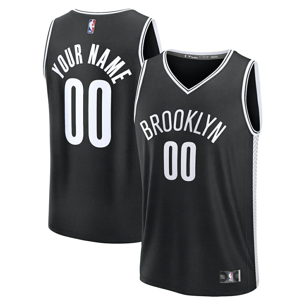 Fanatics - Brooklyn Nets Fast Break Custom Jersey - Icon Edition - Black