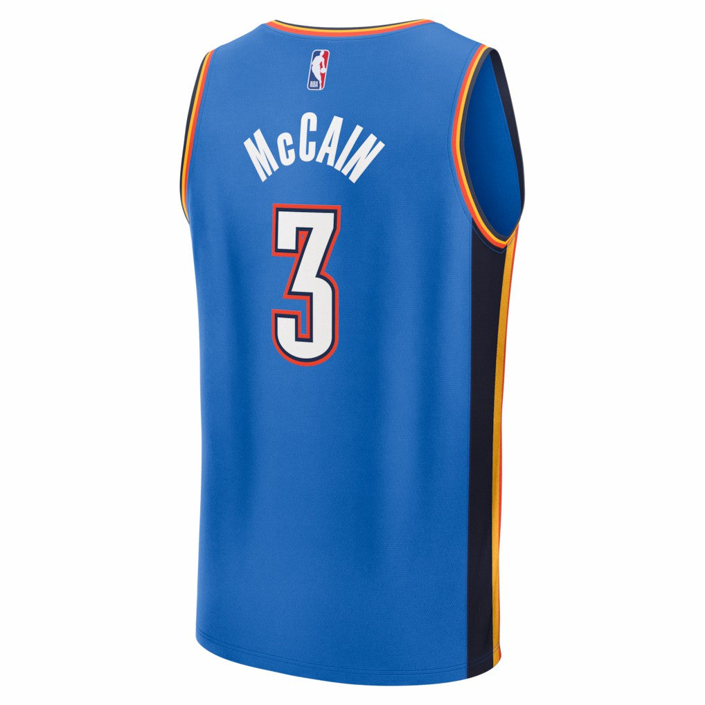 Jared McCain Oklahoma City Thunder Fast Break Replica Jersey - Icon Edition - Blue | NBA Jerseys