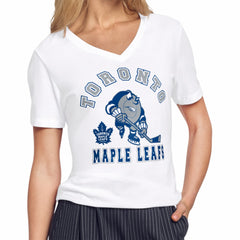Toronto Maple Leafs - Starter Women's Tough Puck T-Shirt White