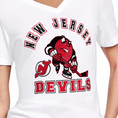 New Jersey Devils - Starter Women's Tough Puck T-Shirt White