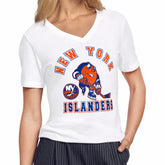 New York Islanders - Starter Women's Tough Puck T-Shirt White
