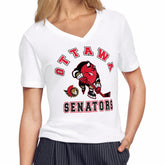 Ottawa Senators - Starter Women's Tough Puck T-Shirt White