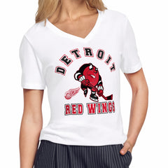 Detroit Red Wings - Starter Women's Tough Puck T-Shirt White