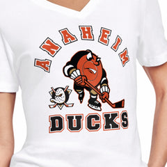 Anaheim Ducks - Starter Women's Tough Puck T-Shirt White