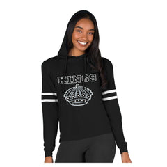 Los Angeles Kings - Concepts Sport Women's Marathon Long-Sleeve Hooded T-Shirt Black