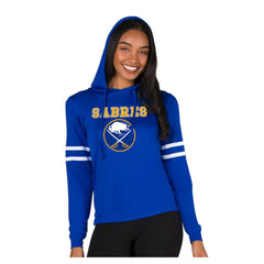 Buffalo Sabres - Concepts Sport Women's Marathon Long-Sleeve Hooded T-Shirt Royal