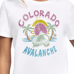 Colorado Avalanche - Starter Women's Tonal Beach T-Shirt White