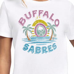Buffalo Sabres - Starter Women's Tonal Beach T-Shirt White