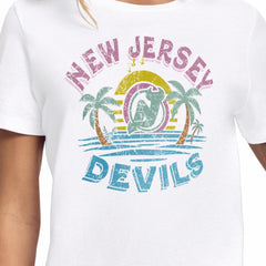New Jersey Devils - Starter Women's Tonal Beach T-Shirt White
