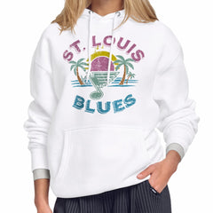 St. Louis Blues - Starter Women's Tonal Beach Hoodie White