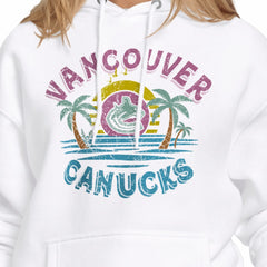 Vancouver Canucks - Starter Women's Tonal Beach Hoodie White