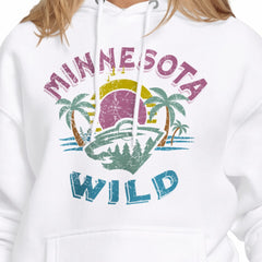 Minnesota Wild - Starter Women's Tonal Beach Hoodie White