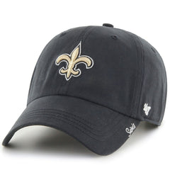 New Orleans Saints '47 Women's Miata Clean Up Adjustable Hat Black - 47 brand