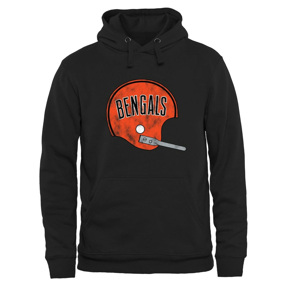 Cincinnati Bengals Throwback Logo Pullover Hoodie Black - NFL