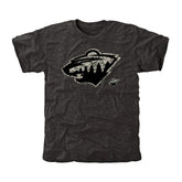 Men's Minnesota Wild - Black Rink Warrior Tri-Blend T-Shirt