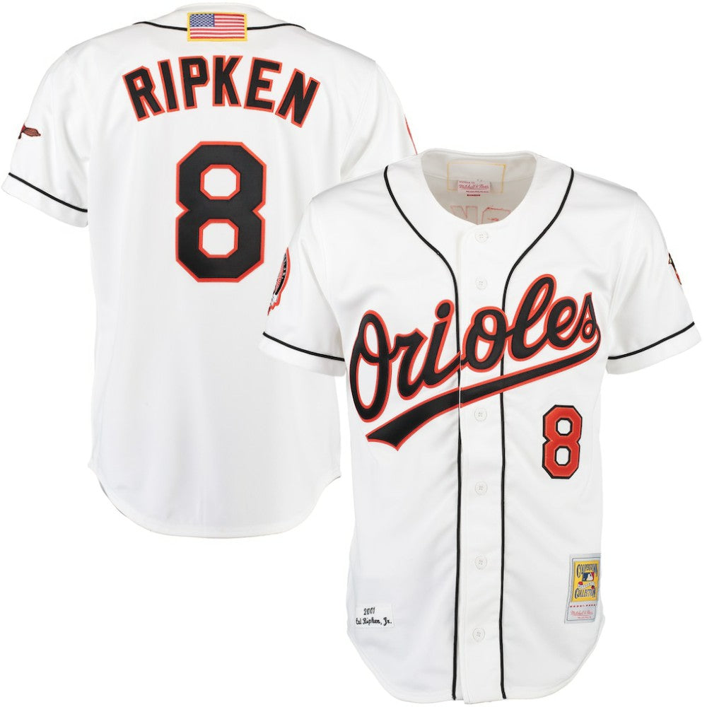 Cal Ripken Baltimore Orioles Mitchell & Ness Home Authentic Jersey Lifestyle