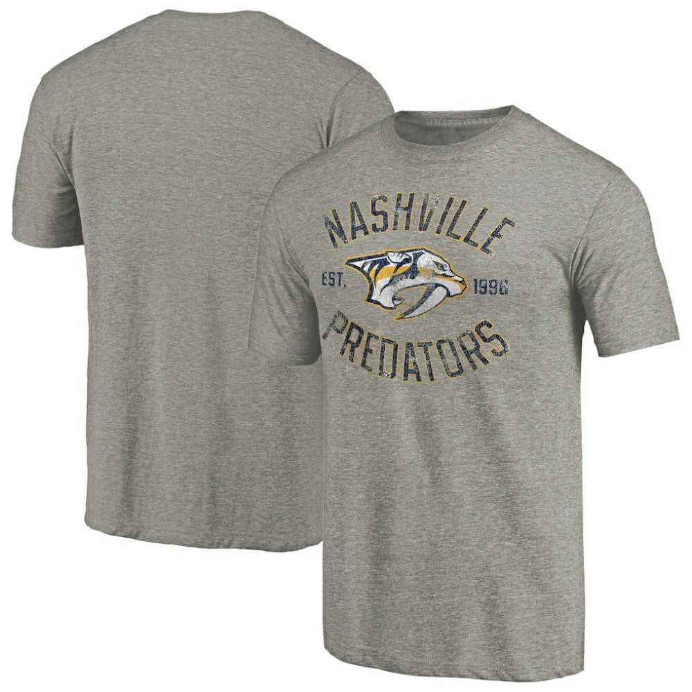 Nashville Predators - Heritage Tri-Blend T-Shirt Ash