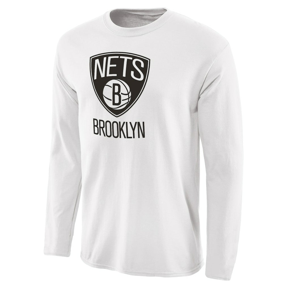 NBA - Brooklyn Nets Primary Logo Long Sleeve T-Shirt - White
