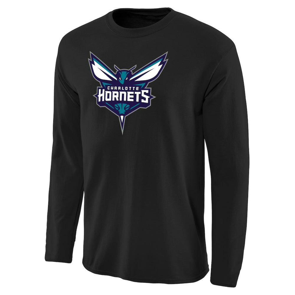 NBA - Charlotte Hornets Primary Logo Long Sleeve T-Shirt - Black