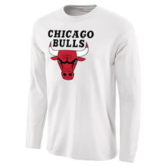 NBA - Chicago Bulls Primary Logo Long Sleeve T-Shirt - White