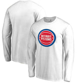 NBA - Detroit Pistons Primary Logo Long Sleeve T-Shirt - White