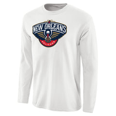 NBA - New Orleans Pelicans Primary Logo Long Sleeve T-Shirt - White