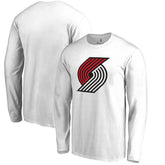 NBA - Portland Trail Blazers Primary Logo Long Sleeve T-Shirt - White