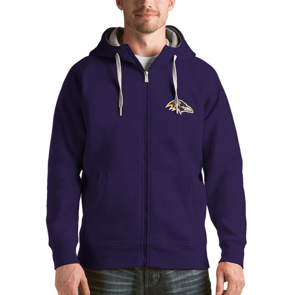 Baltimore Ravens Antigua Victory Full-Zip Hoodie Purple - NFL