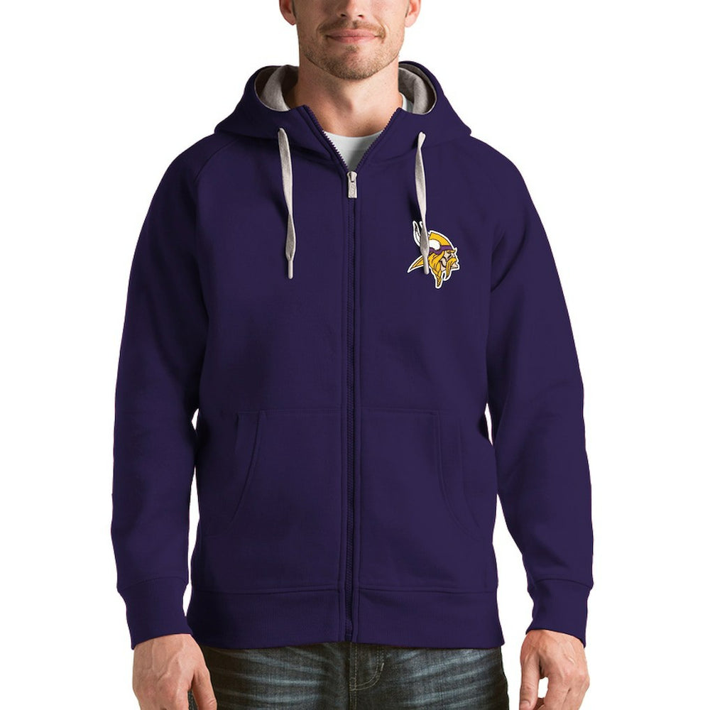 Minnesota Vikings Antigua Victory Full-Zip Hoodie Purple - NFL