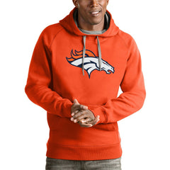 Denver Broncos Antigua Victory Pullover Hoodie Orange - NFL