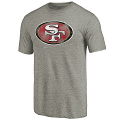 San Francisco 49ers Distressed Team T-Shirt Ash - NFL
