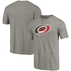 Carolina Hurricanes - Distressed Team Logo Tri-Blend T-Shirt Ash