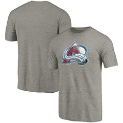 Colorado Avalanche - Distressed Team Logo Tri-Blend T-Shirt Ash